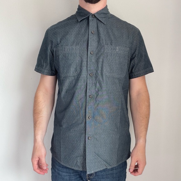 Grayers Men’s Small Gray Short Sleeve Button Down Shirt - Picture 3 of 6